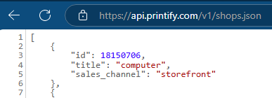 Shop ID API Call Example